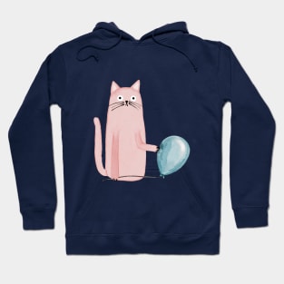 Funny cat with a balloon Hoodie